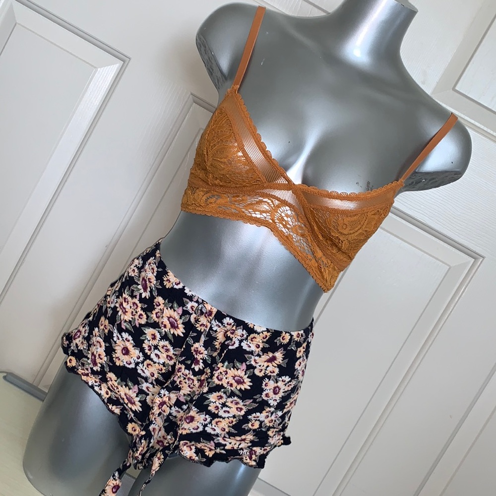 Rust lace bralette intimate lingerie